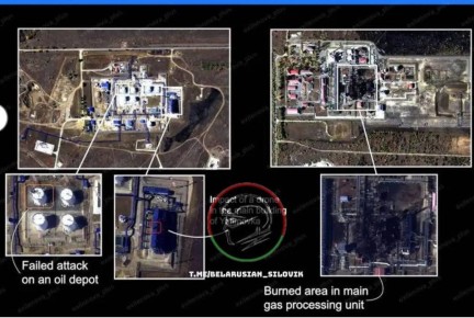 Спутниковые снимки AIRBUS последствий недавней атаки на газоперерабатывающий завод и ЛДПС в Волгоградской области
